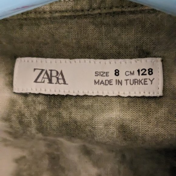 Zara Button Down Embroidered Shirt 8 boys - Picture 4 of 6